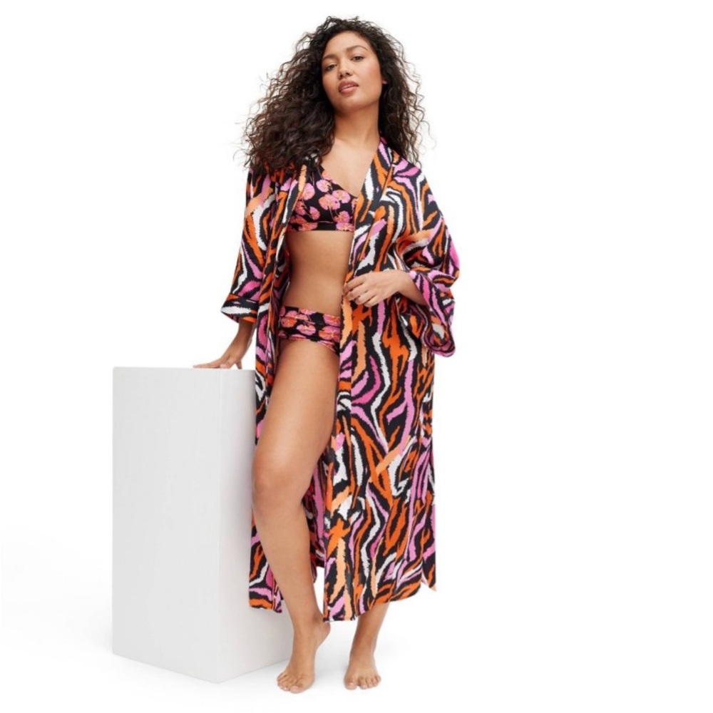 Long Satin Disco Zebra Pink Robe
- DVF for Target NWT